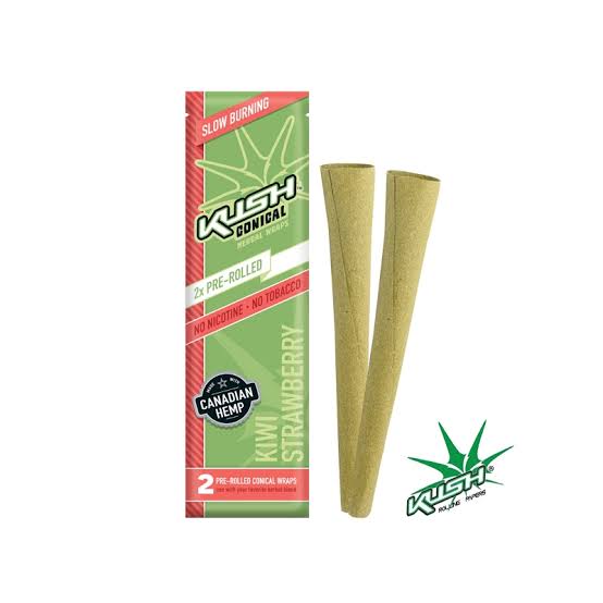 KUSH HERBAL WRAPS 2 large blunts Kiwi Strawberry