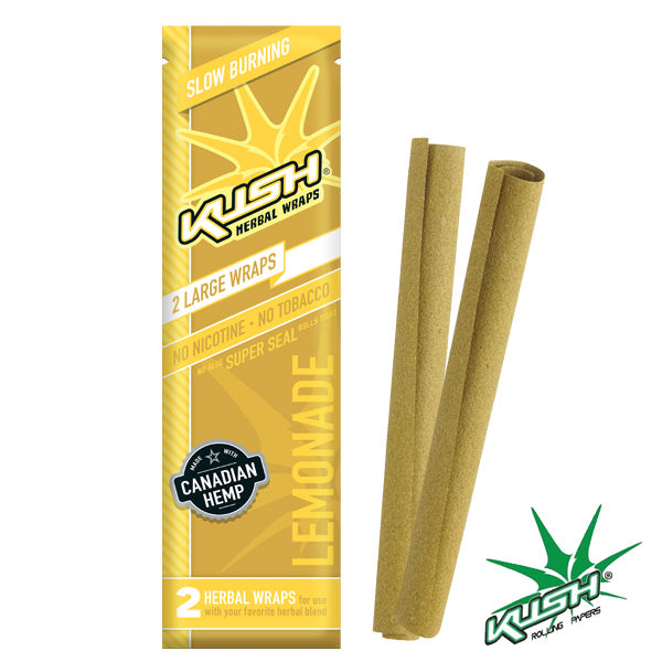 KUSH HERBAL WRAPS 2 large blunts Lemonade