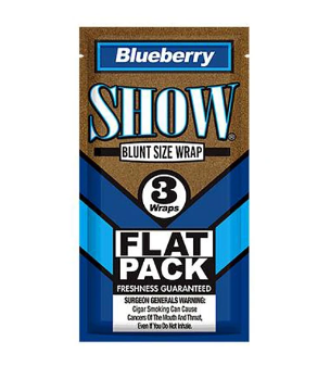 BLUNT SIZE WRAP FLAT PACK 3 WRAPS BLUEBERRY